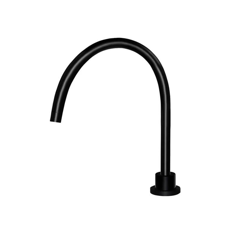 Meir Round Gooseneck High-Rise Swivel Hob Spout - Black Matte - Image 2