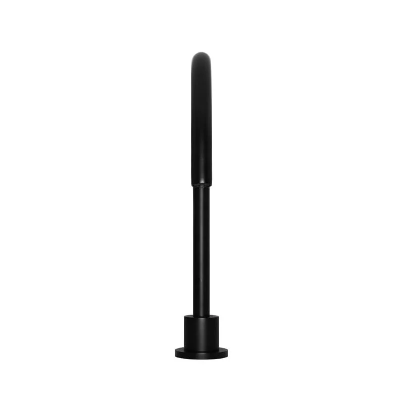 Meir Round Gooseneck High-Rise Swivel Hob Spout - Black Matte - Image 3