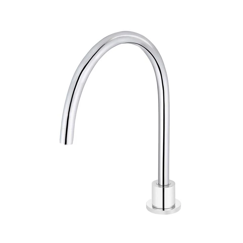Meir Round Gooseneck High-Rise Swivel Hob Spout - Polished Chrome