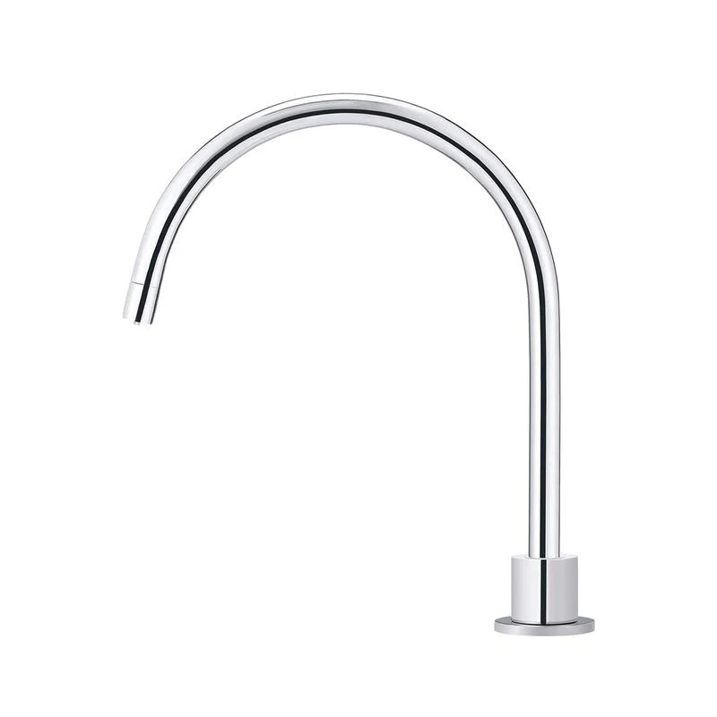 Meir Round Gooseneck High-Rise Swivel Hob Spout - Polished Chrome - Image 2