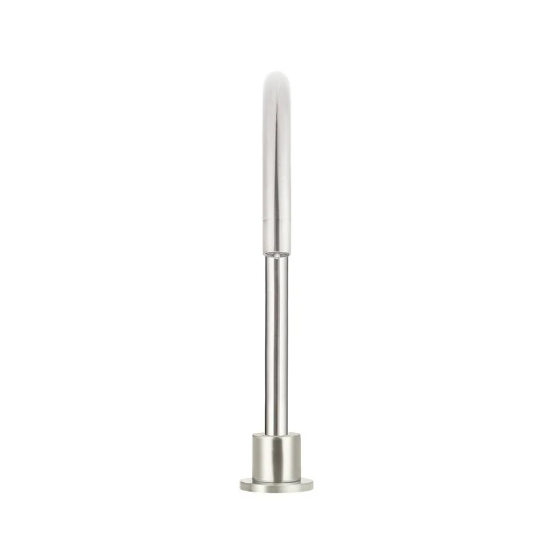 Meir Round Gooseneck High-Rise Swivel Hob Spout - PVD Brushed Nickel - Image 3