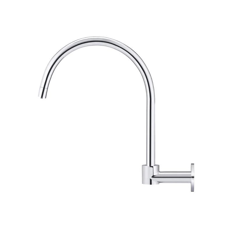 Meir Round High-Rise Swivel Wall Spout - Polished Chrome - Image 2