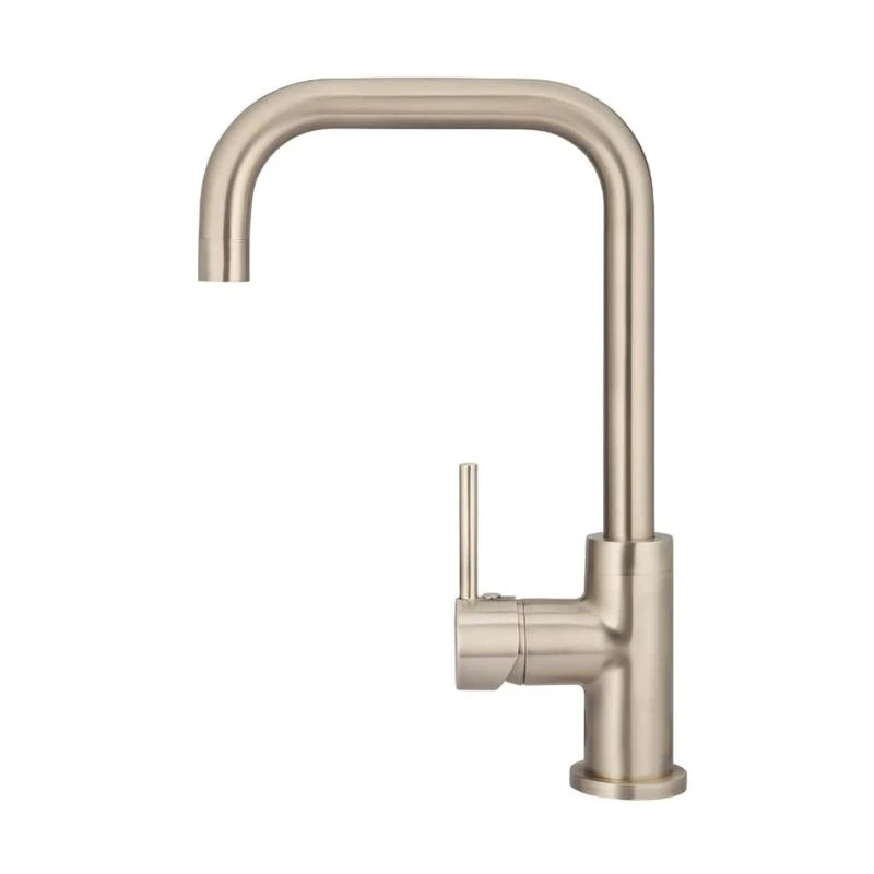 Meir Round Kitchen Sink Mixer Tap - Champagne - Image 2