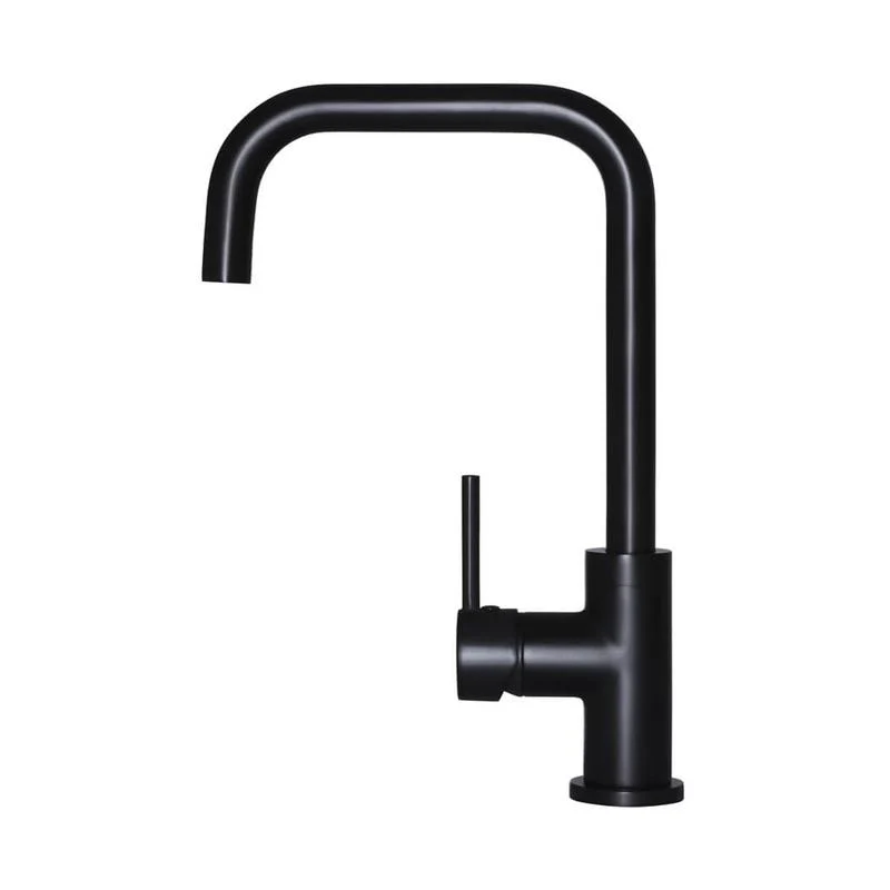 Meir Round Kitchen Sink Mixer Tap - Black Matte - Image 2