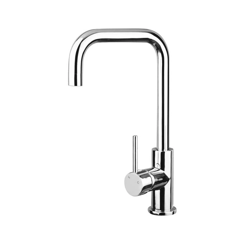Meir Round Kitchen Sink Mixer Tap - Polished Chrome - Image 3