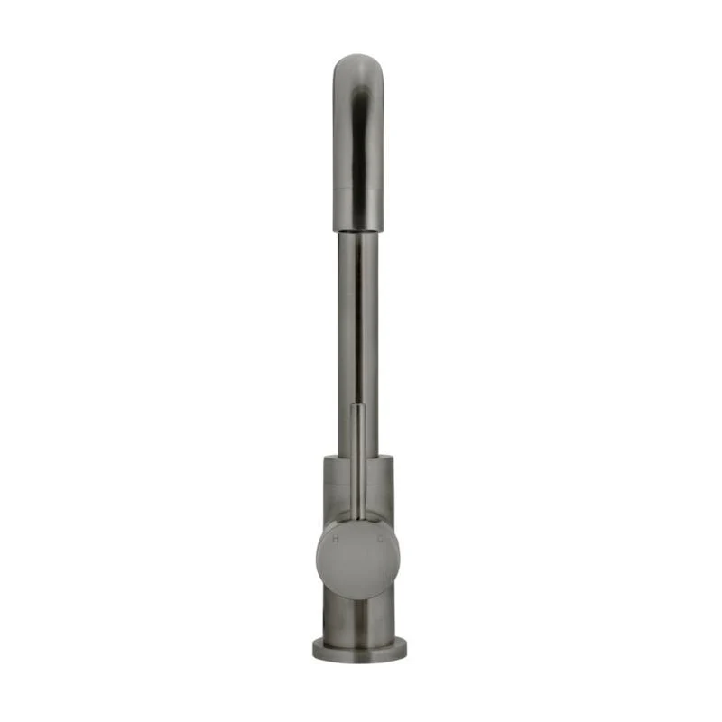 Meir Round Kitchen Sink Mixer Tap - Shadow Gun Metal - Image 3