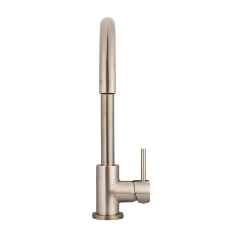 Meir Round Gooseneck Kitchen Sink Mixer Tap - Champagne - Image 5