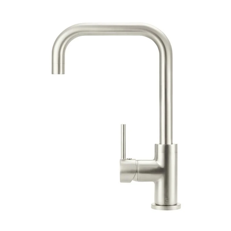 Meir Round Kitchen Sink Mixer Tap - PVD Brushed Nickel - Image 2