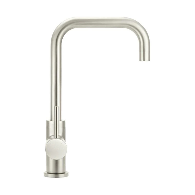 Meir Round Kitchen Sink Mixer Tap - PVD Brushed Nickel - Image 3