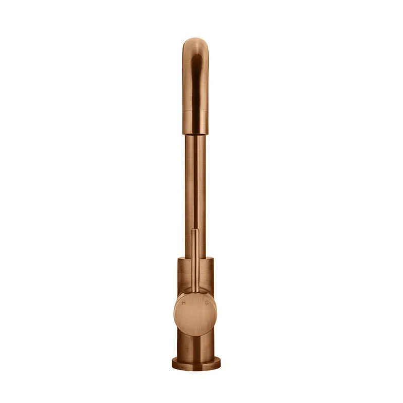Meir Round Kitchen Sink Mixer Tap - Lustre Bronze - Image 3