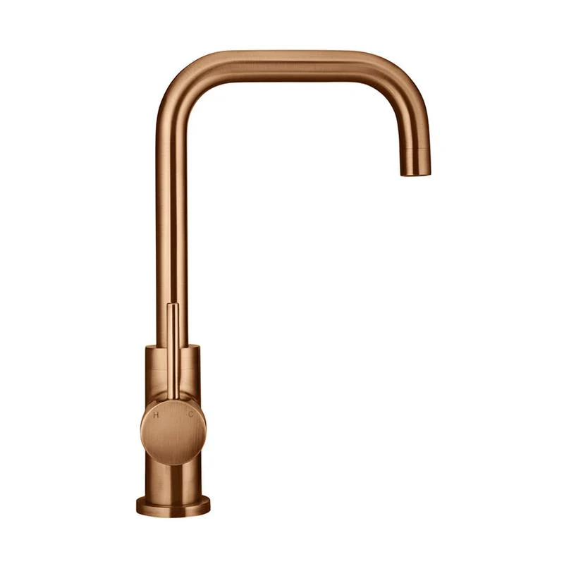 Meir Round Kitchen Sink Mixer Tap - Lustre Bronze - Image 4