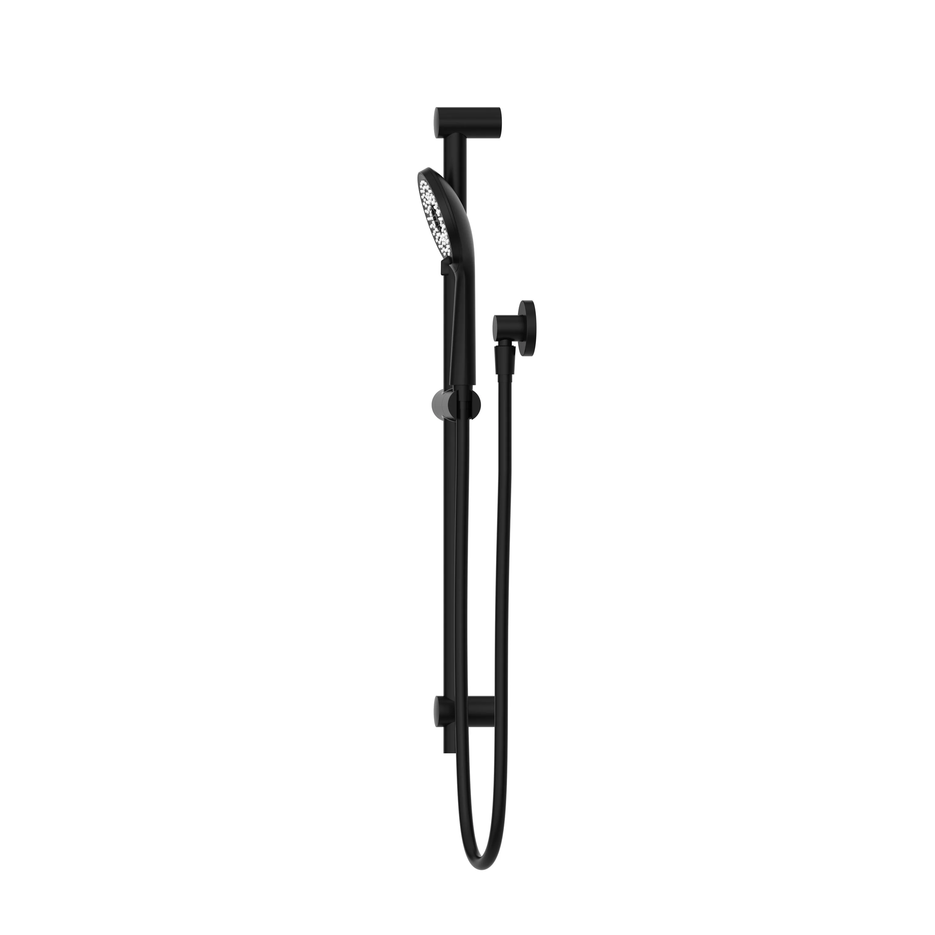 Nero Round Metal Project Rail Shower - Black Matte - Image 3