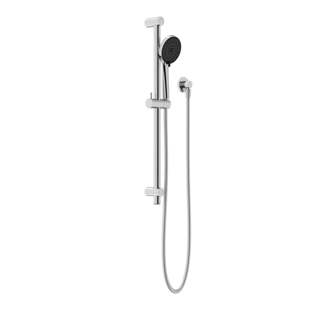 Nero Round Metal Project Shower Rail - Chrome