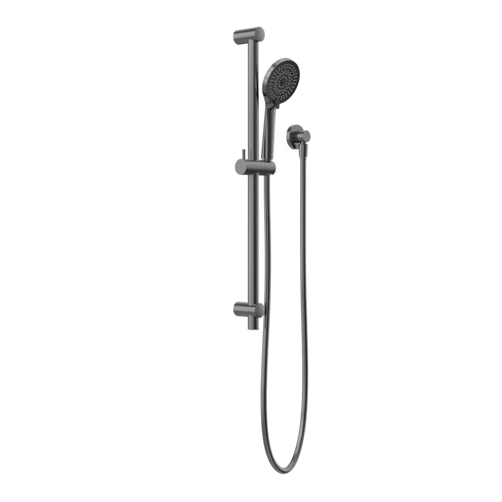 Nero Round Metal Project Shower Rail - Gun Metal