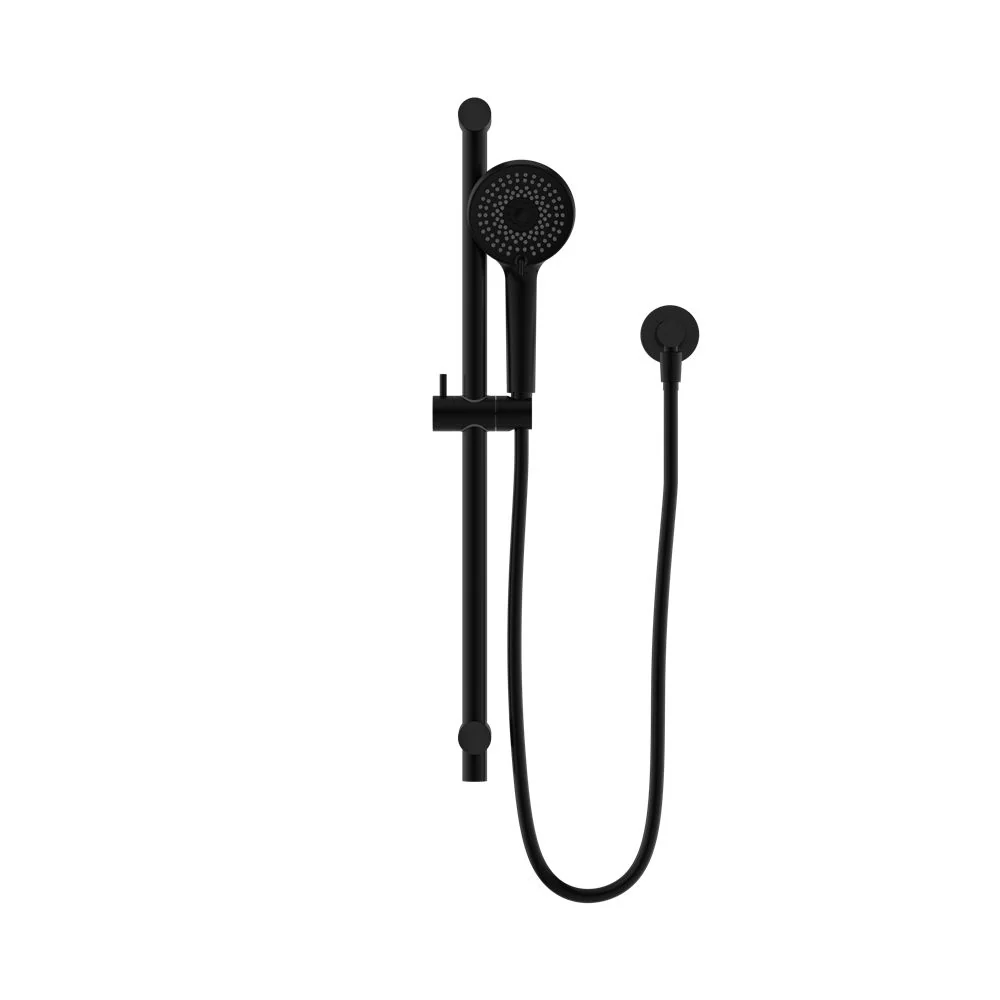 Nero Round Metal Project Shower Rail - Black Matte - Image 2
