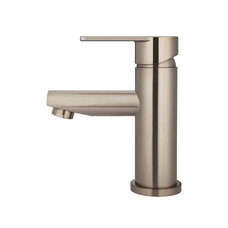 Meir Round Paddle Basin Mixer Tap - Champagne - Image 2