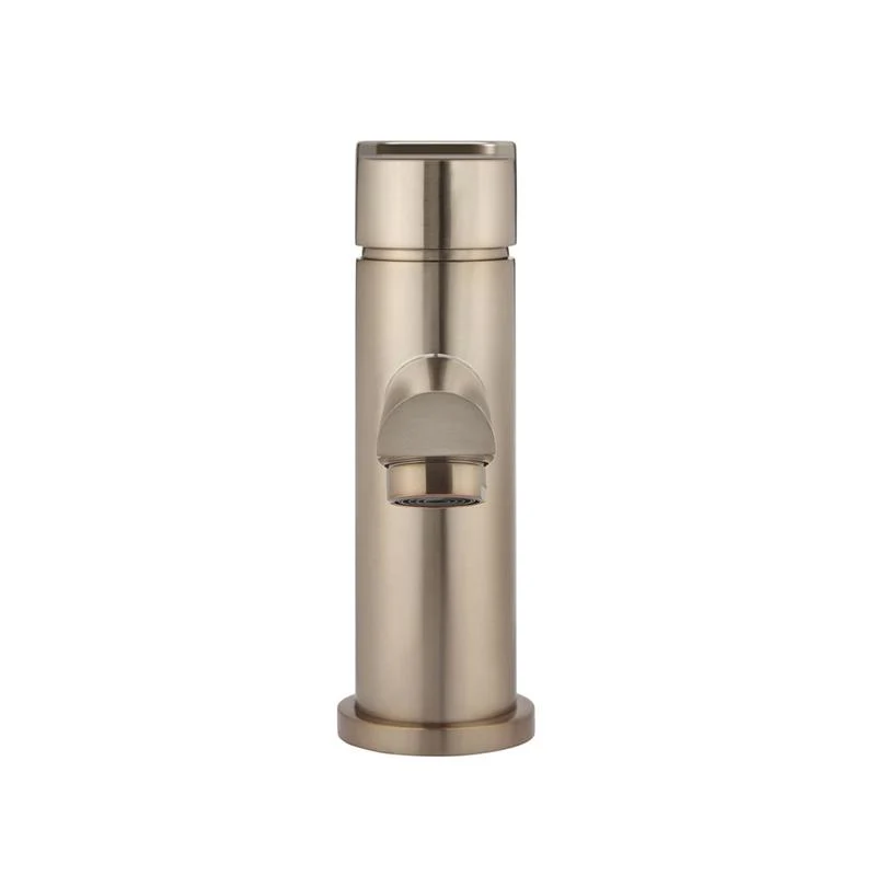 Meir Round Paddle Basin Mixer Tap - Champagne - Image 3