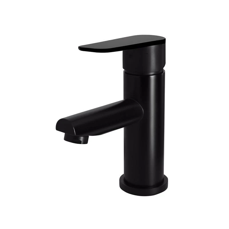 Meir Round Paddle Basin Mixer Tap - Black Matte
