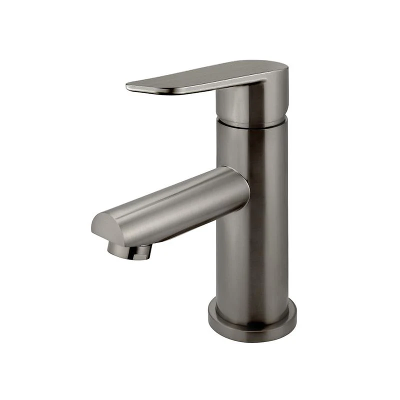 Meir Round Paddle Basin Mixer Tap - Shadow Gun Metal