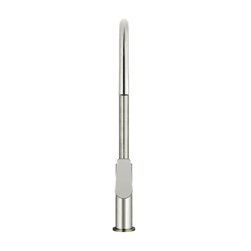Meir Round Paddle Piccola Pull Out Kitchen Sink Mixer Tap - PVD Brushed Nickel - Image 3