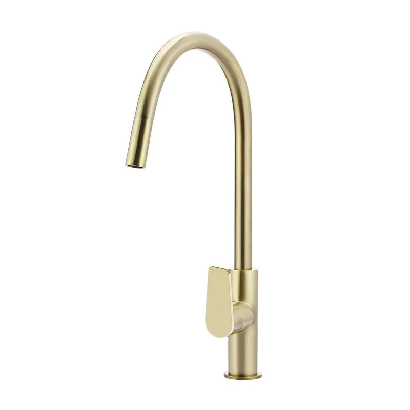 Meir Round Paddle Piccola Pull Out Kitchen Sink Mixer Tap - PVD Tiger Bronze