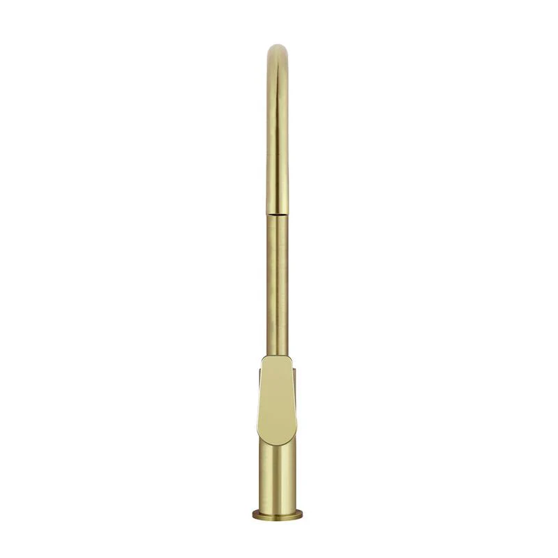 Meir Round Paddle Piccola Pull Out Kitchen Sink Mixer Tap - PVD Tiger Bronze - Image 3