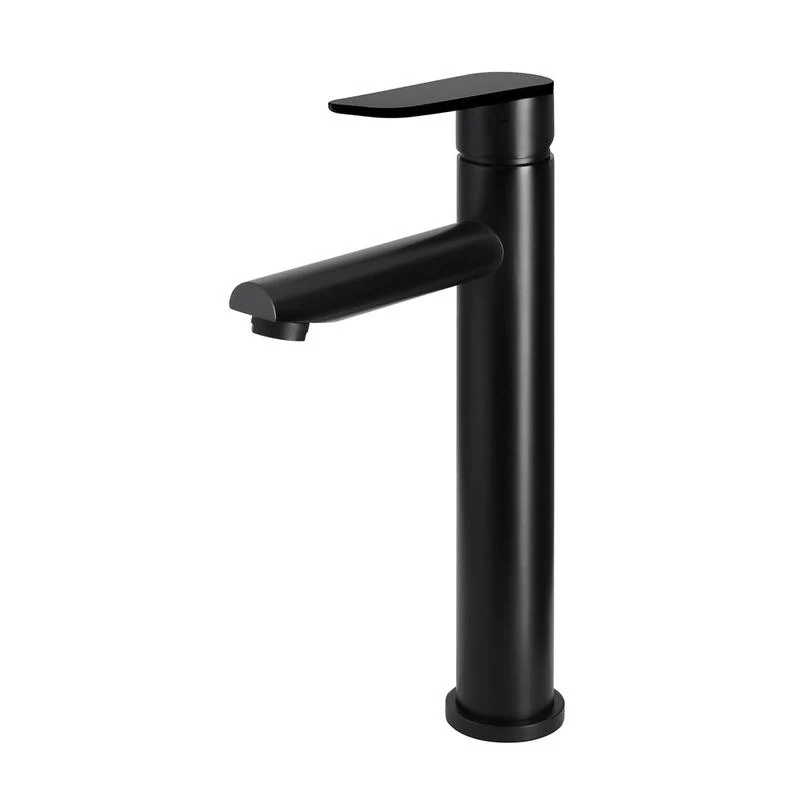 Meir Round Paddle Tall Basin Mixer Tap - Black Matte