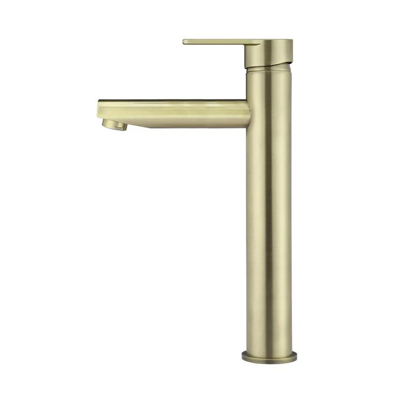 Meir Round Paddle Tall Basin Mixer Tap - PVD Tiger Bronze - Image 2