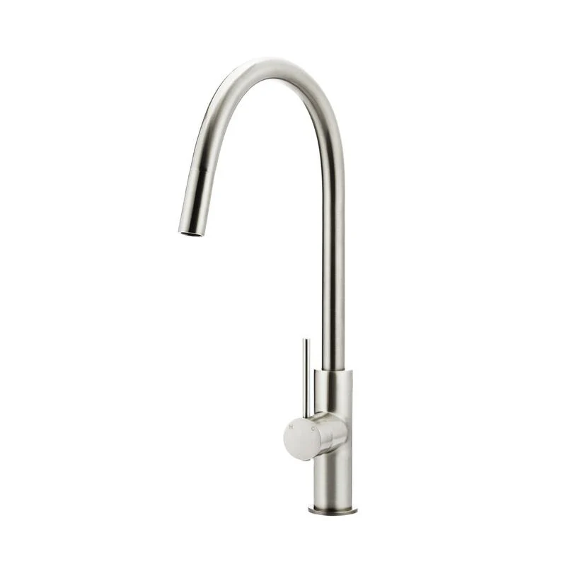 Meir Round Piccola Pull Out Kitchen Sink Mixer Tap - PVD Brushed Nickel