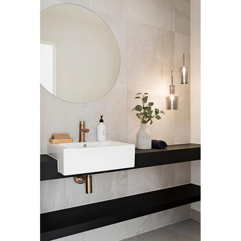 Meir Round Pinless Basin Mixer Tap - Champagne - Image 4