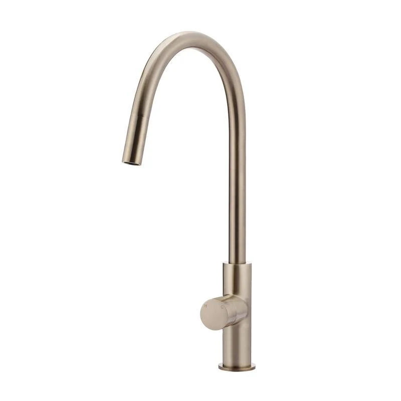 Meir Round Pinless Piccola Pull Out Kitchen Sink Mixer Tap - Champagne