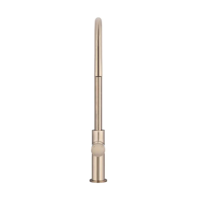 Meir Round Pinless Piccola Pull Out Kitchen Sink Mixer Tap - Champagne - Image 3