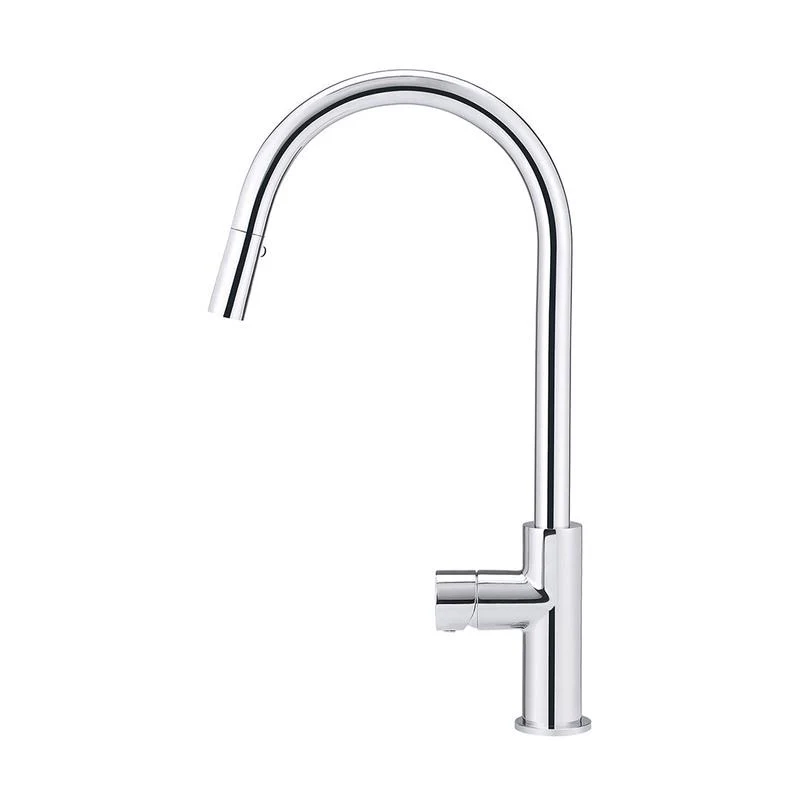 Meir Round Pinless Piccola Pull Out Kitchen Sink Mixer Tap - Polished Chrome - Image 2