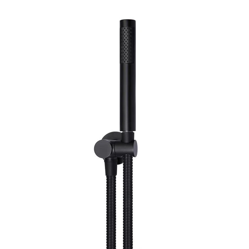 Meir Round Shower on Bracket - Black Matte