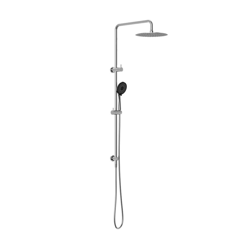 Nero Round Project Twin Shower - Chrome