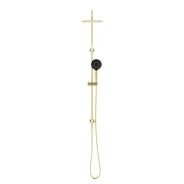 Nero Round Project Twin Shower - Brushed Gold - Image 2
