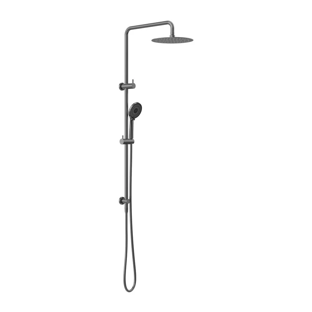 Nero Round Project Twin Shower - Gun Metal