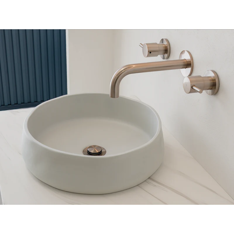 Meir Round Quarter Turn Wall Top Assemblies - Champagne - Image 5