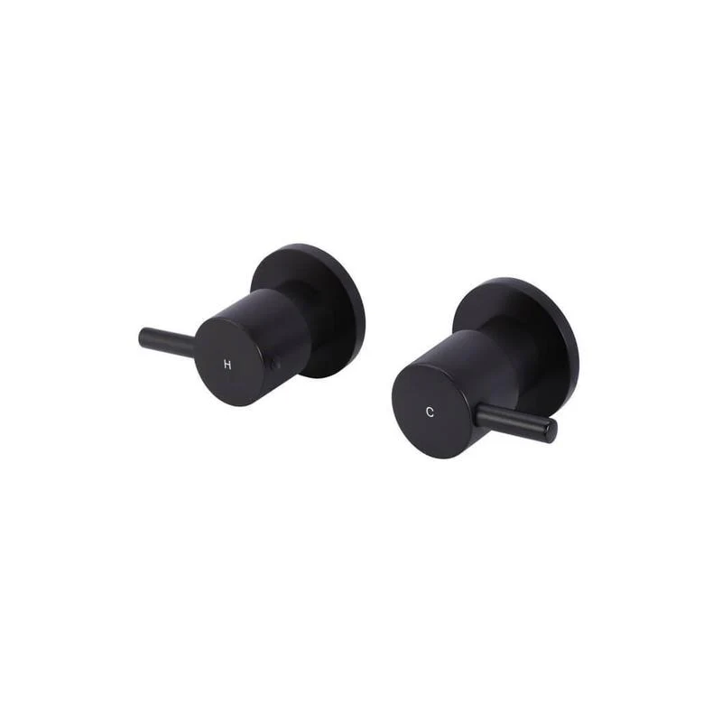 Meir Round Quarter Turn Wall Top Assemblies - Black Matte