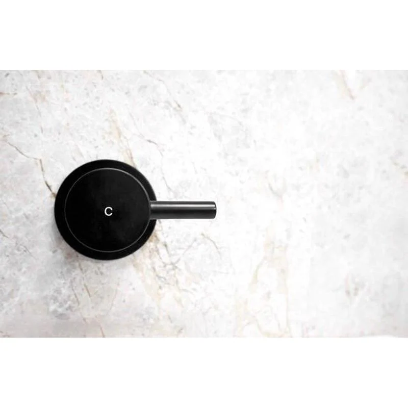 Meir Round Quarter Turn Wall Top Assemblies - Black Matte - Image 4