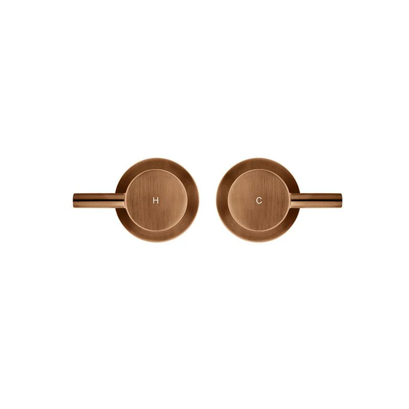Meir Round Quarter Turn Wall Top Assemblies - Lustre Bronze - Image 2