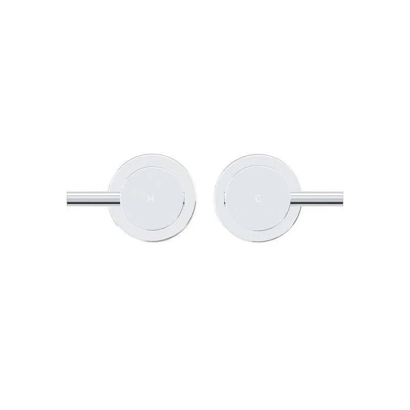 Meir Round Quarter Turn Wall Top Assemblies - Polished Chrome - Image 3