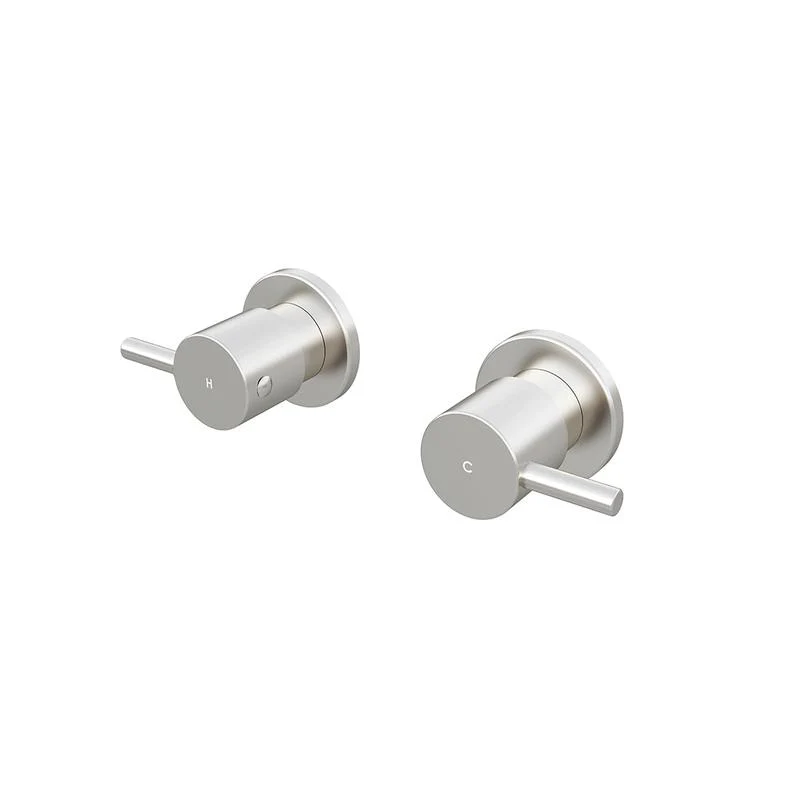 Meir Round Quarter Turn Wall Top Assemblies - PVD Brushed Nickel