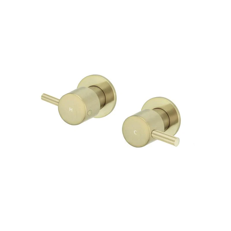 Meir Round Quarter Turn Wall Top Assemblies - PVD Tiger Bronze