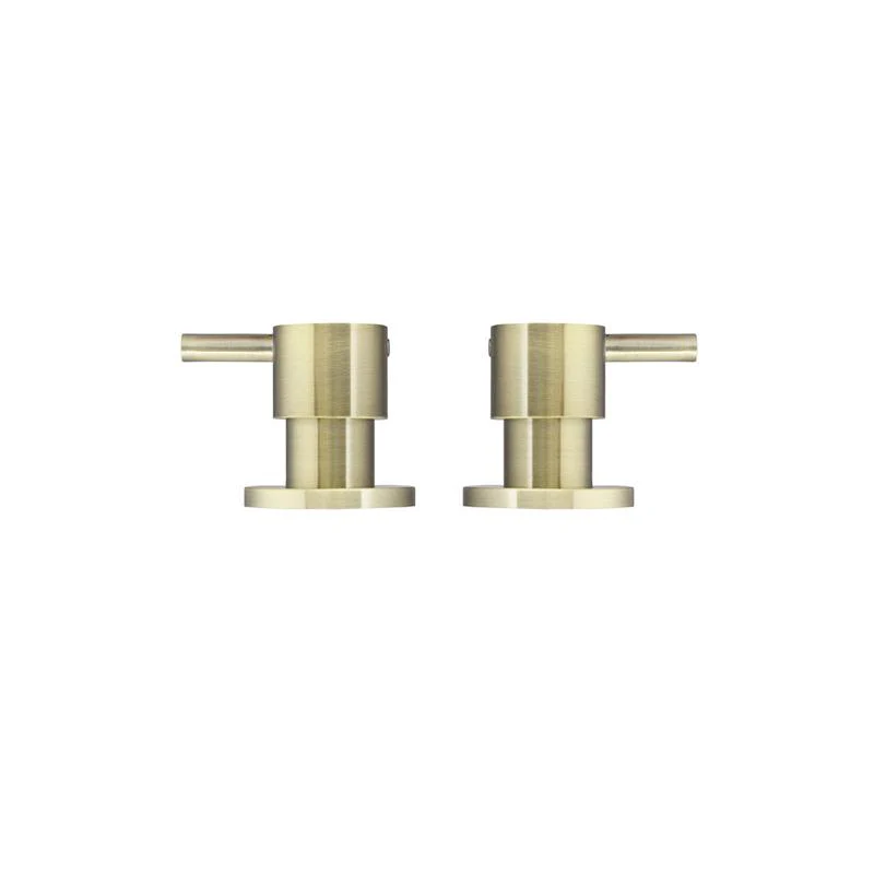 Meir Round Quarter Turn Wall Top Assemblies - PVD Tiger Bronze - Image 4