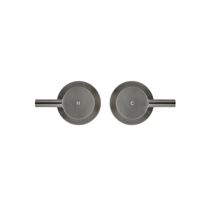 Meir Round Quarter Turn Wall Top Assemblies - Shadow Gun Metal - Image 3