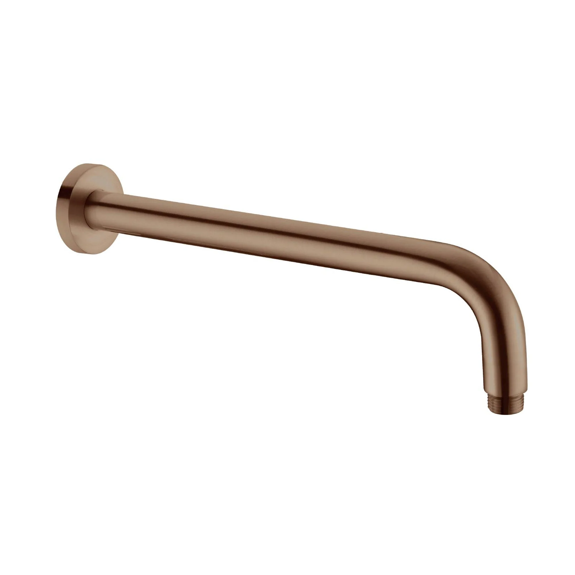 Nero Round Shower Arm Length - Brushed Bronze
