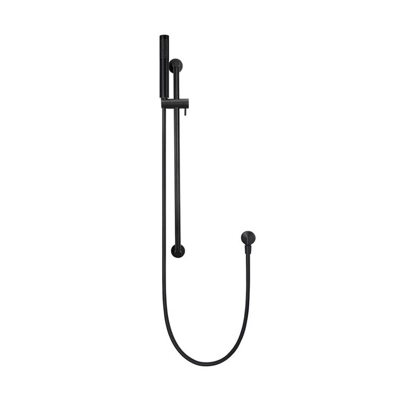 Meir Round Hand Shower on Rail Column - Black Matte - Image 2