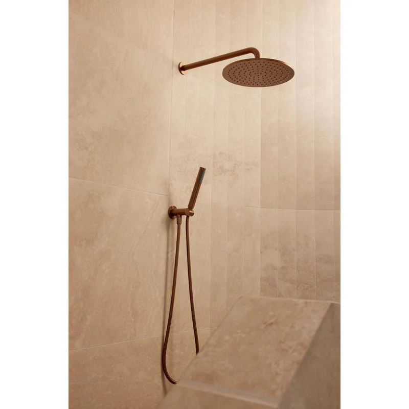 Meir Round Shower on Bracket - Lustre Bronze - Image 5