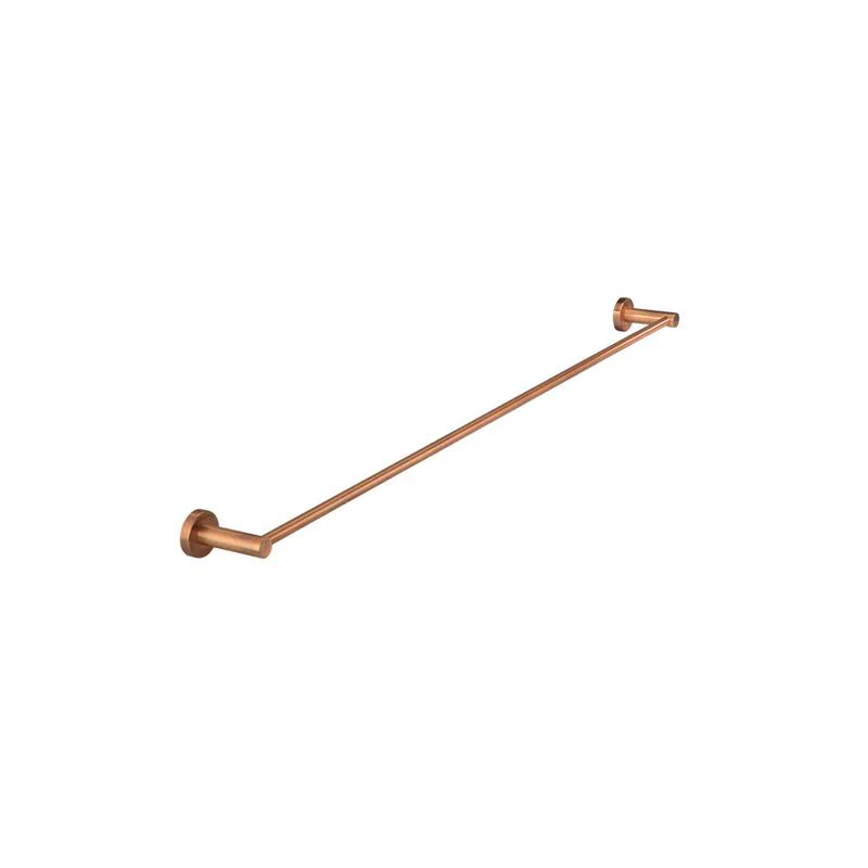 Meir Round Single Towel Rail - Lustre Bronze